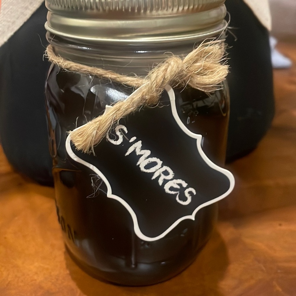 Rare Vintage Aromatique S’mores Candle in Ball Canning Jar NEW Smells Delicious